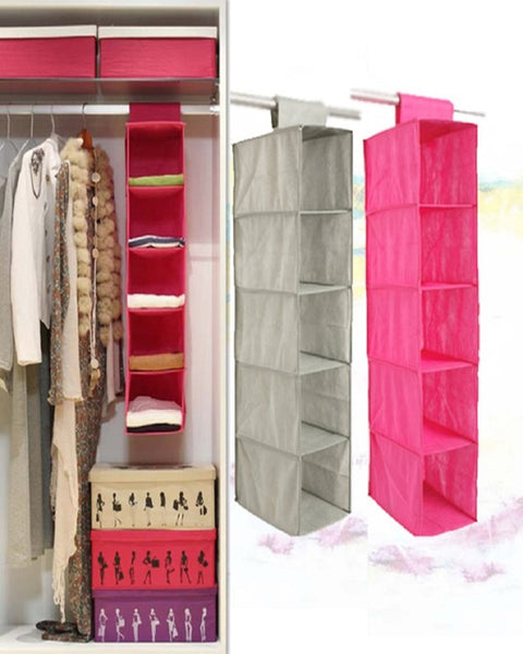 5-Shelf Hanging Closet Organizer