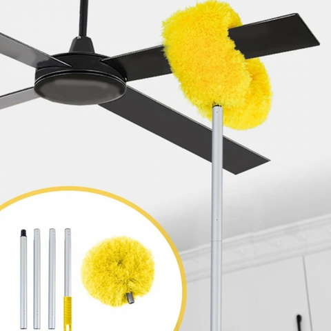 Foldable Ceiling Fan Duster with Extendable Rod