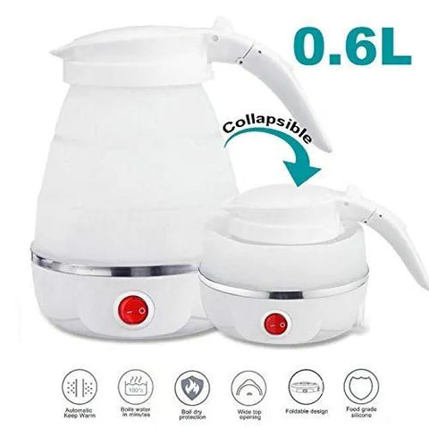 600ML Portable Collapsible Electric Travel Kettle