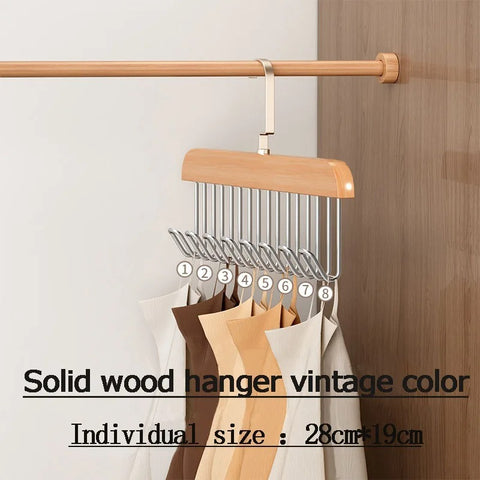 Multi-function 8 Wooden Hooks
