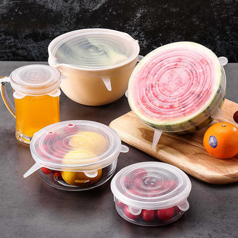 Silicone Stretch Lids – 6-Pack Reusable Multi-Size Bowl Covers