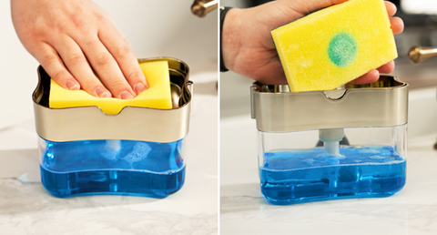 2-in-1 Kitchen Soap Dispenser With Sponge | Soap Pump Holder