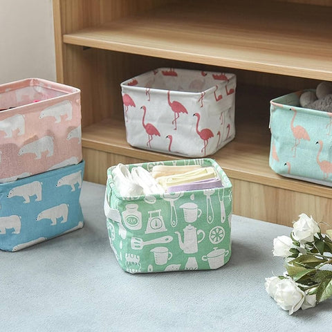 Foldable Desktop Storage Basket