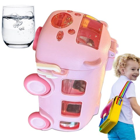 600ML Cute Bus Shape Kids Water Bottle – BPA Free