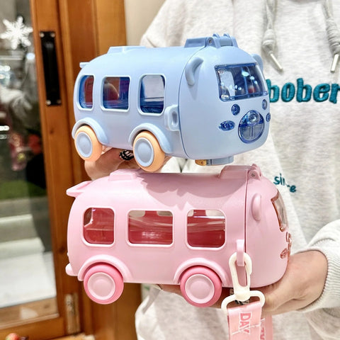 600ML Cute Bus Shape Kids Water Bottle – BPA Free