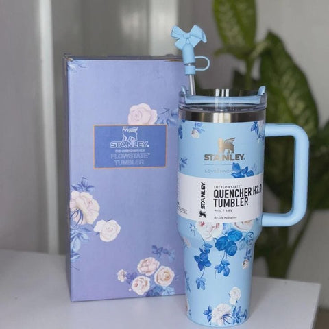 Stanley Printed 40oz Tumbler – Blue Flower