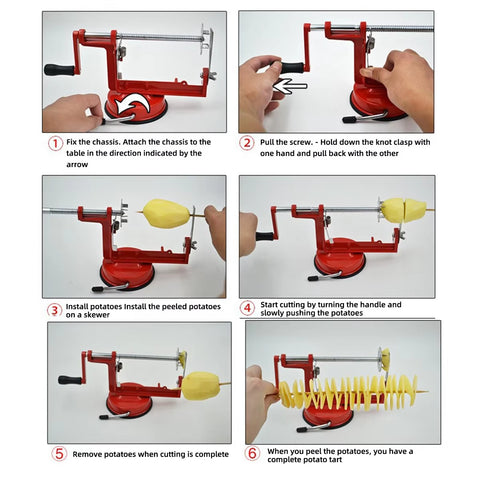 Manual Twisted Potato & Apple Spiral Slicer