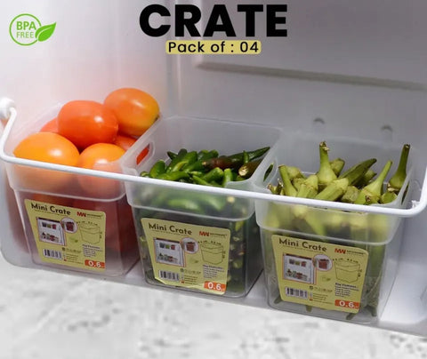 4-Pcs Refrigerator Food Storage Box Set